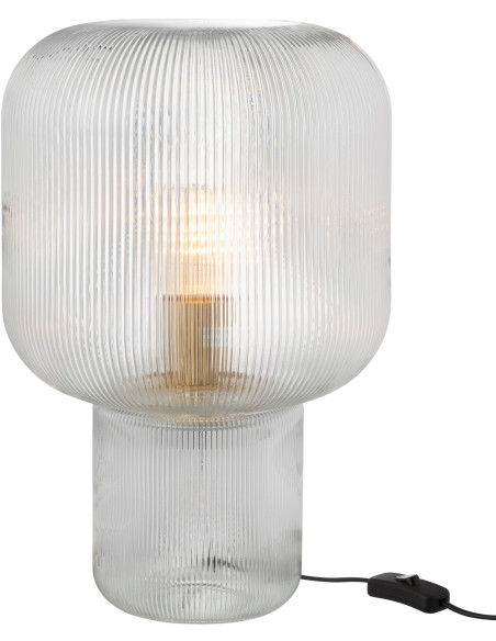 Lampe à poser originale Hauteur 42 cm en Verre Semi-transparent Tolan - 1