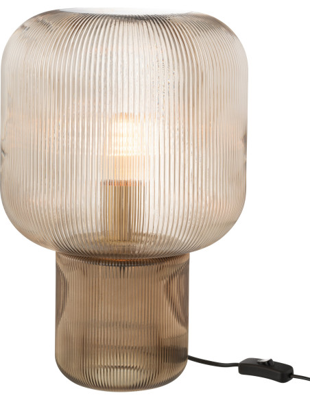 Lampe à poser originale Hauteur 42 cm en Verre Ambre Tolan - 1