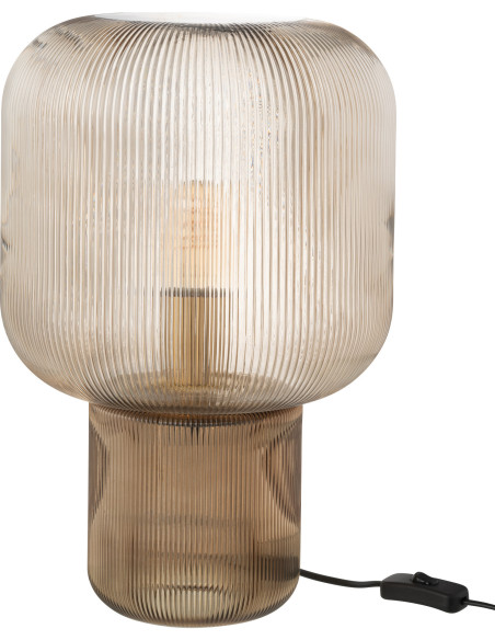 Lampe à poser originale Hauteur 42 cm en Verre Ambre Tolan - 2