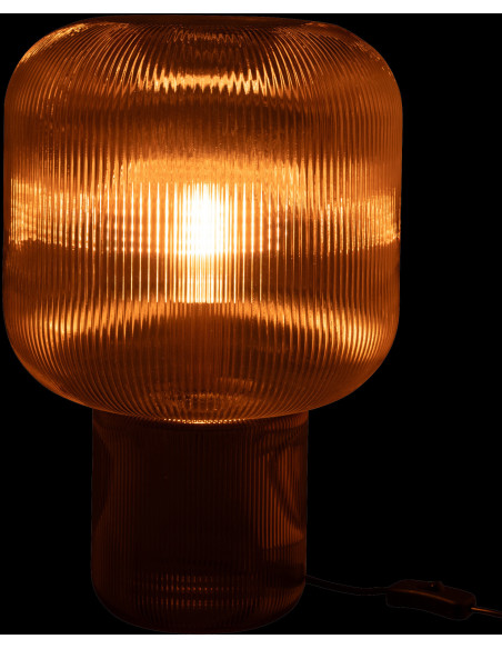 Lampe à poser originale Hauteur 42 cm en Verre Ambre Tolan - 3