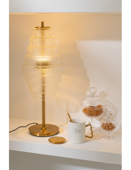 Lampe à poser originale Led Hauteur 57 cm en Verre Semi-transparent Irlen - 2