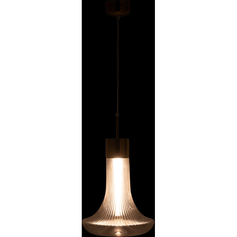 Suspension originale Led Champignon Diamètre 34 cm en Verre Semi-transparent Métal Doré Jamira - 3