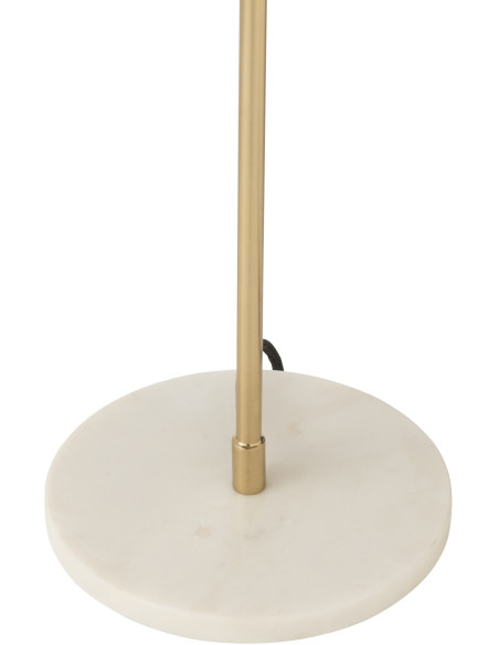 Lampe à poser originale champignon Hauteur 56 cm en Métal Doré Marbre Blanc Ulion - 5
