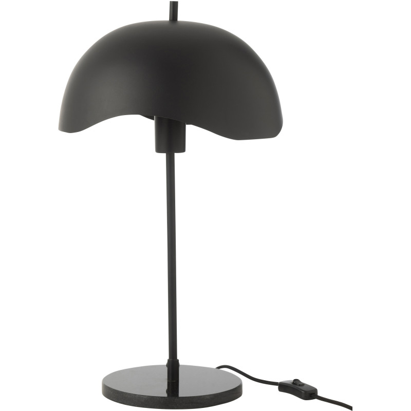 Lampe à poser originale champignon Hauteur 56 cm en Métal Marbre Noir Ulion - 2