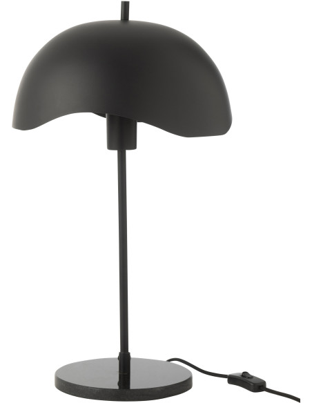Lampe à poser originale champignon Hauteur 56 cm en Métal Marbre Noir Ulion - 2