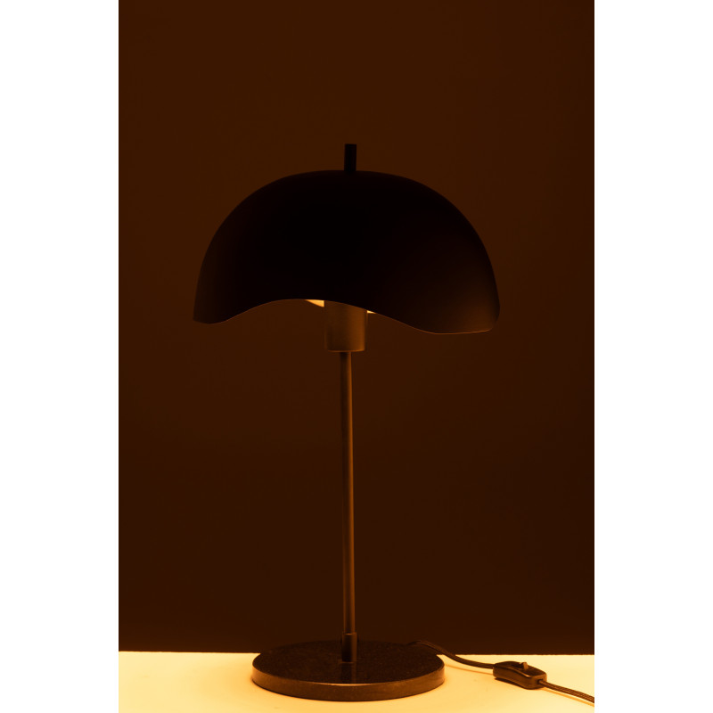 Lampe à poser originale champignon Hauteur 56 cm en Métal Marbre Noir Ulion - 3