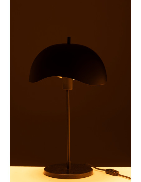 Lampe à poser originale champignon Hauteur 56 cm en Métal Marbre Noir Ulion - 3