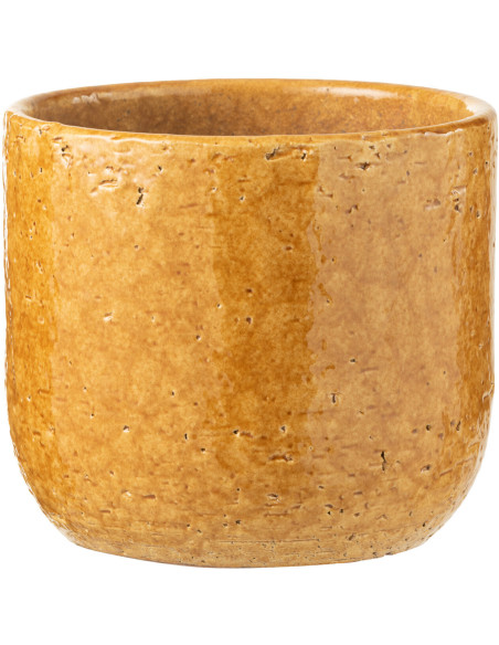 Cache-pot en Céramique Ocre Léo Diamètre 20 cm - 1
