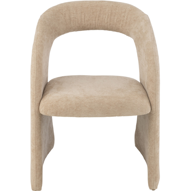 Fauteuil de table moderne en Tissu Beige Anise - 3