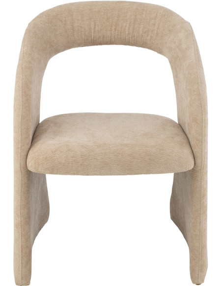 Fauteuil de table moderne en Tissu Beige Anise - 3