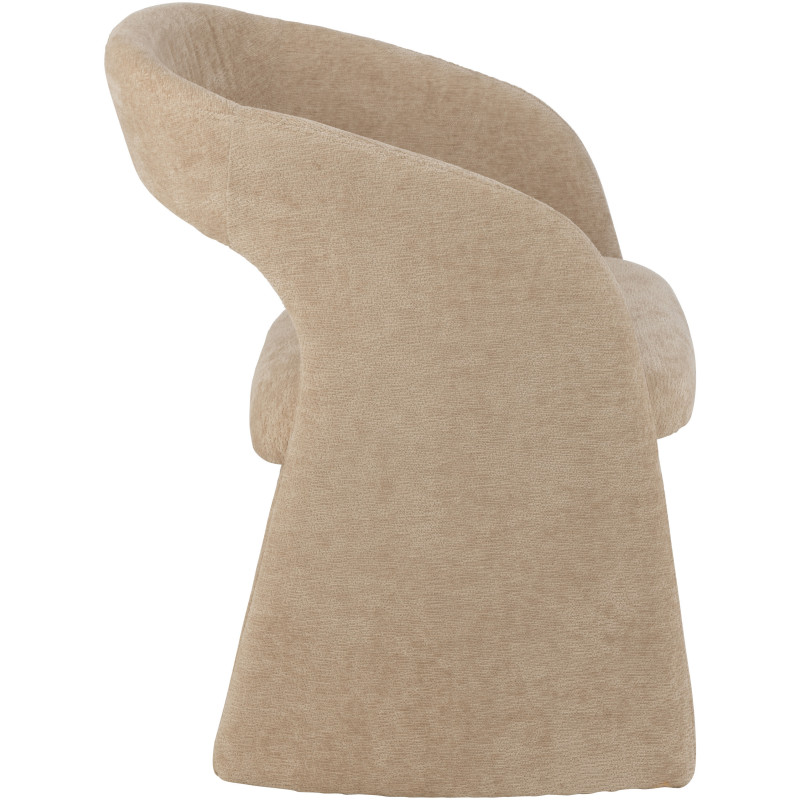 Fauteuil de table moderne en Tissu Beige Anise - 4