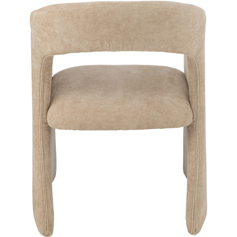 Fauteuil de table moderne en Tissu Beige Anise - 5