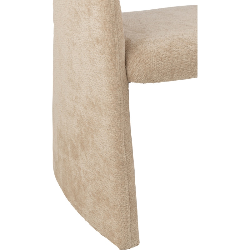 Fauteuil de table moderne en Tissu Beige Anise - 6