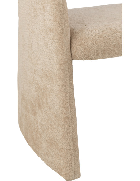 Fauteuil de table moderne en Tissu Beige Anise - 6