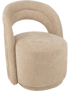 Fauteuil de table moderne en Tissu Beige Accent J-Line - 1