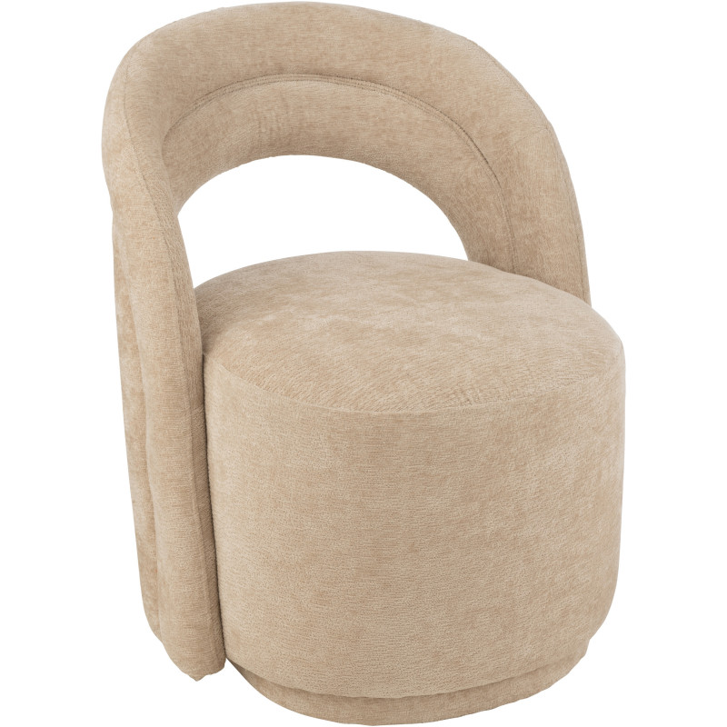 Fauteuil de table moderne en Tissu Beige Accent J-Line - 1