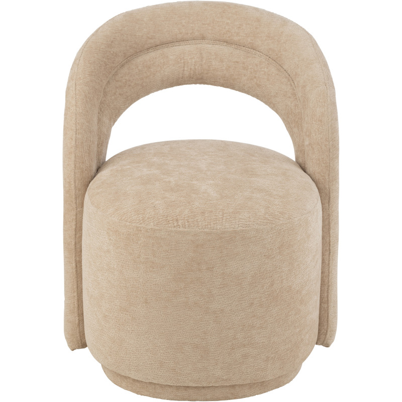 Fauteuil de table moderne en Tissu Beige Accent J-Line - 2