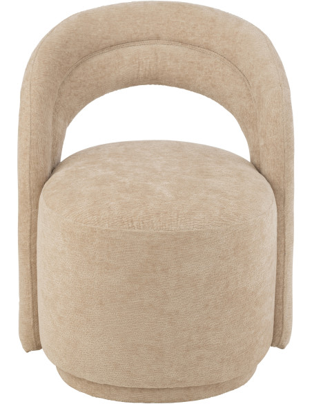 Fauteuil de table moderne en Tissu Beige Accent J-Line - 2