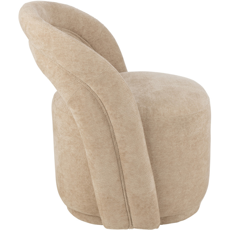 Fauteuil de table moderne en Tissu Beige Accent J-Line - 3