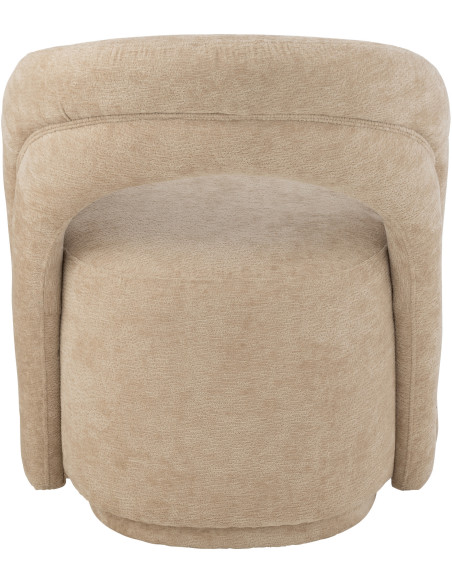Fauteuil de table moderne en Tissu Beige Accent J-Line - 4