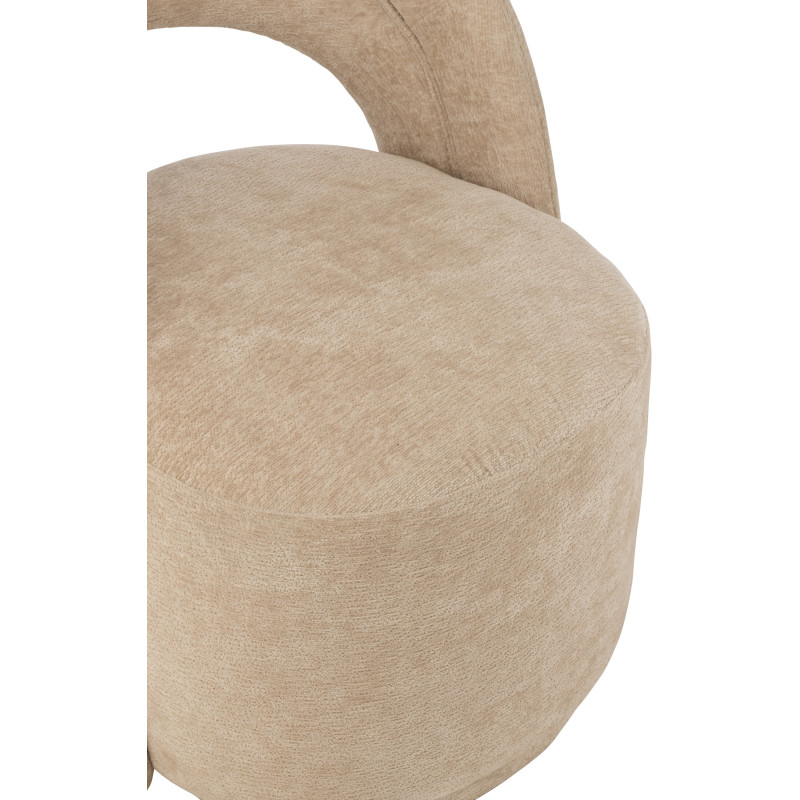 Fauteuil de table moderne en Tissu Beige Accent J-Line - 6