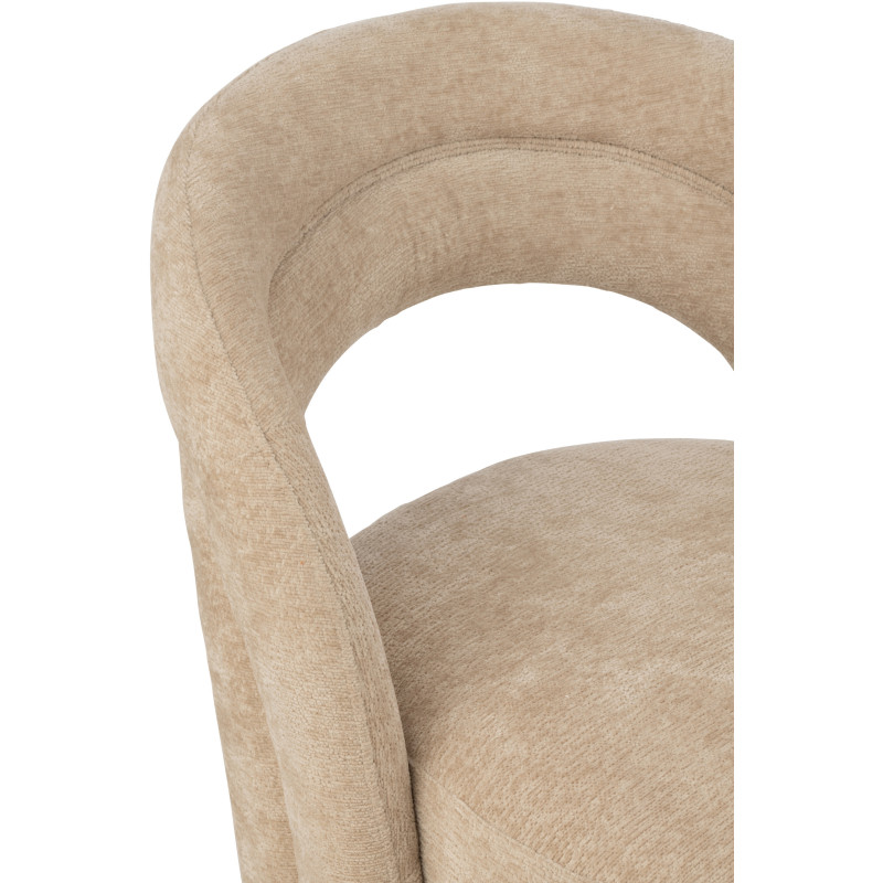 Fauteuil de table moderne en Tissu Beige Accent J-Line - 7