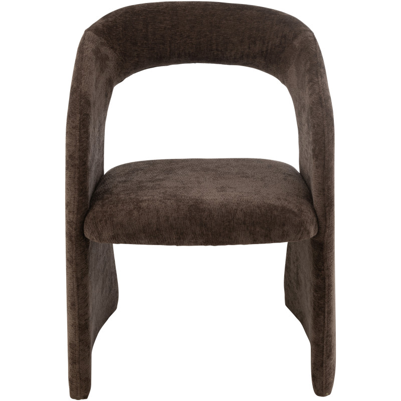 Fauteuil de table moderne en Tissu Marron foncé Anise - 2
