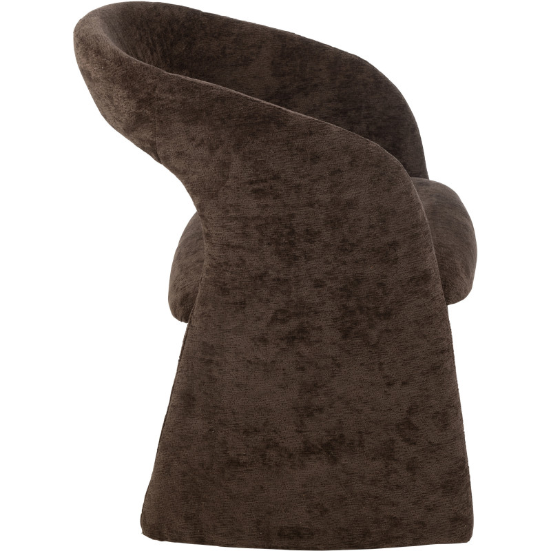 Fauteuil de table moderne en Tissu Marron foncé Anise - 3