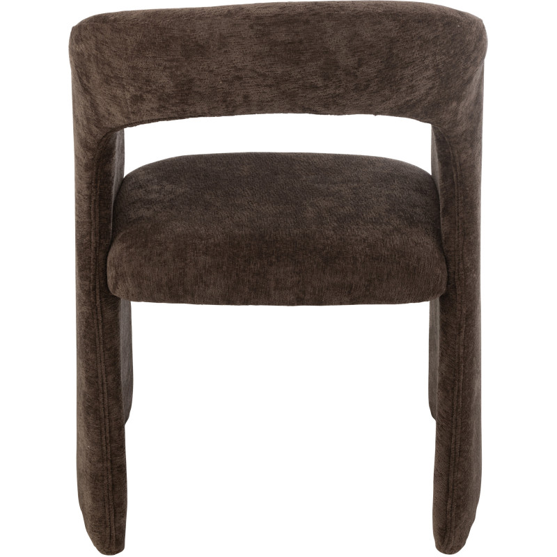Fauteuil de table moderne en Tissu Marron foncé Anise - 4
