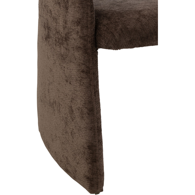 Fauteuil de table moderne en Tissu Marron foncé Anise - 5
