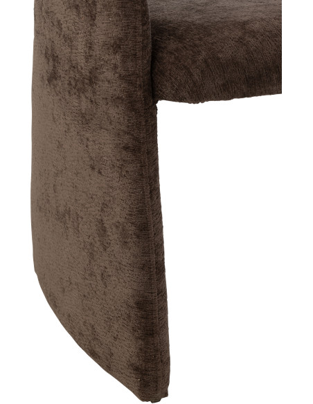 Fauteuil de table moderne en Tissu Marron foncé Anise - 5