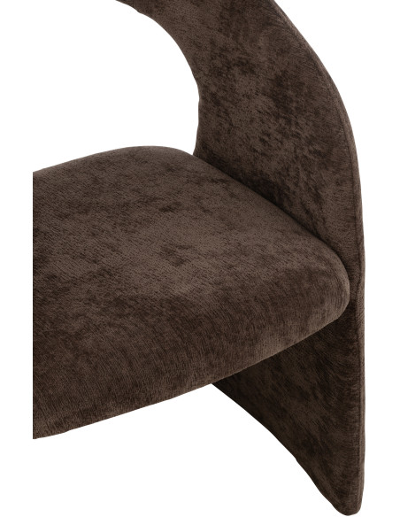 Fauteuil de table moderne en Tissu Marron foncé Anise - 6