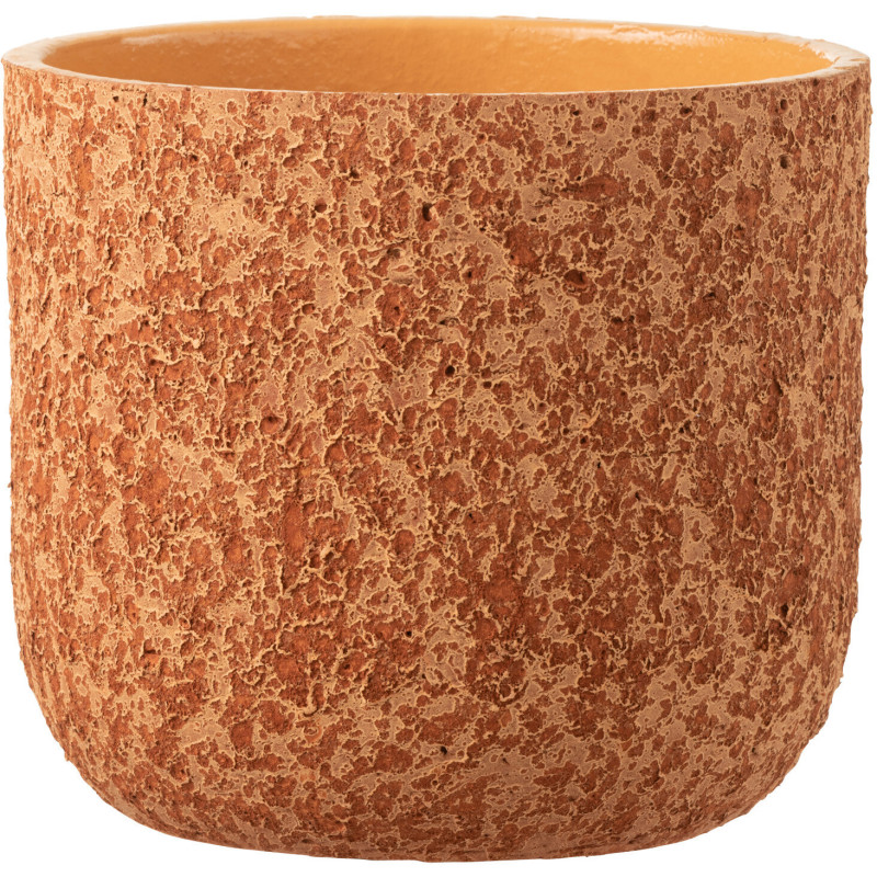 Cache-pot en Céramique Terracotta Mado Diamètre 22 cm Effet rugueux - 1