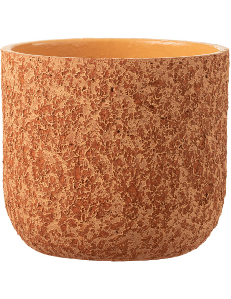 Cache-pot en Céramique Terracotta Mado Diamètre 22 cm Effet rugueux - 1