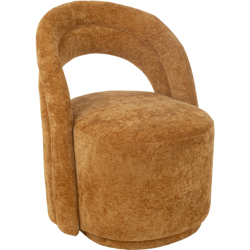 Fauteuil de table moderne en Tissu Jaune ocre Anise - 1