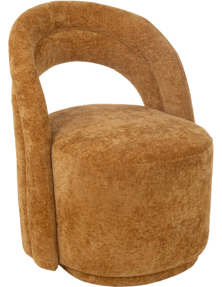 Fauteuil de table moderne en Tissu Jaune ocre Anise - 1
