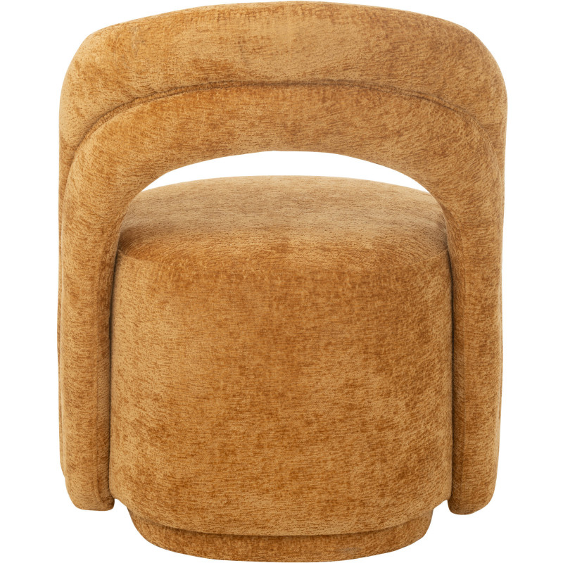 Fauteuil de table moderne en Tissu Jaune ocre Anise - 5