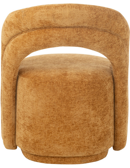 Fauteuil de table moderne en Tissu Jaune ocre Anise - 5