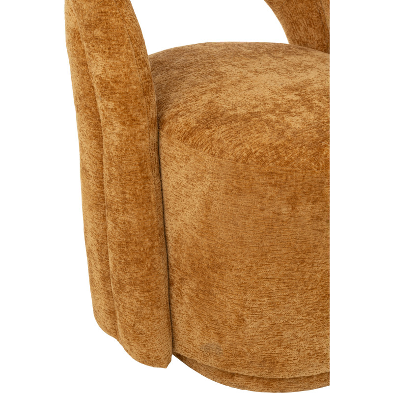 Fauteuil de table moderne en Tissu Jaune ocre Anise - 6