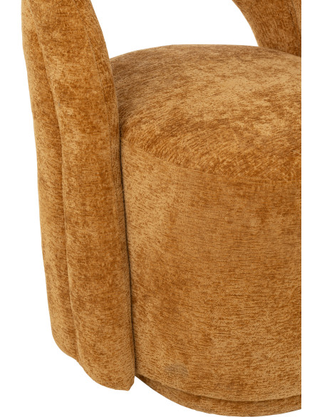Fauteuil de table moderne en Tissu Jaune ocre Anise - 6