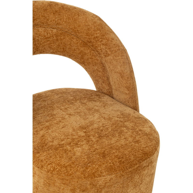 Fauteuil de table moderne en Tissu Jaune ocre Anise - 7
