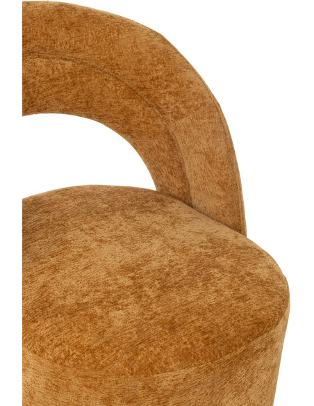 Fauteuil de table moderne en Tissu Jaune ocre Anise - 7