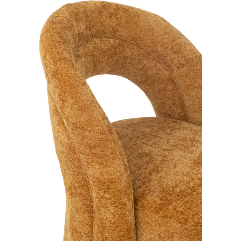 Fauteuil de table moderne en Tissu Jaune ocre Anise - 8
