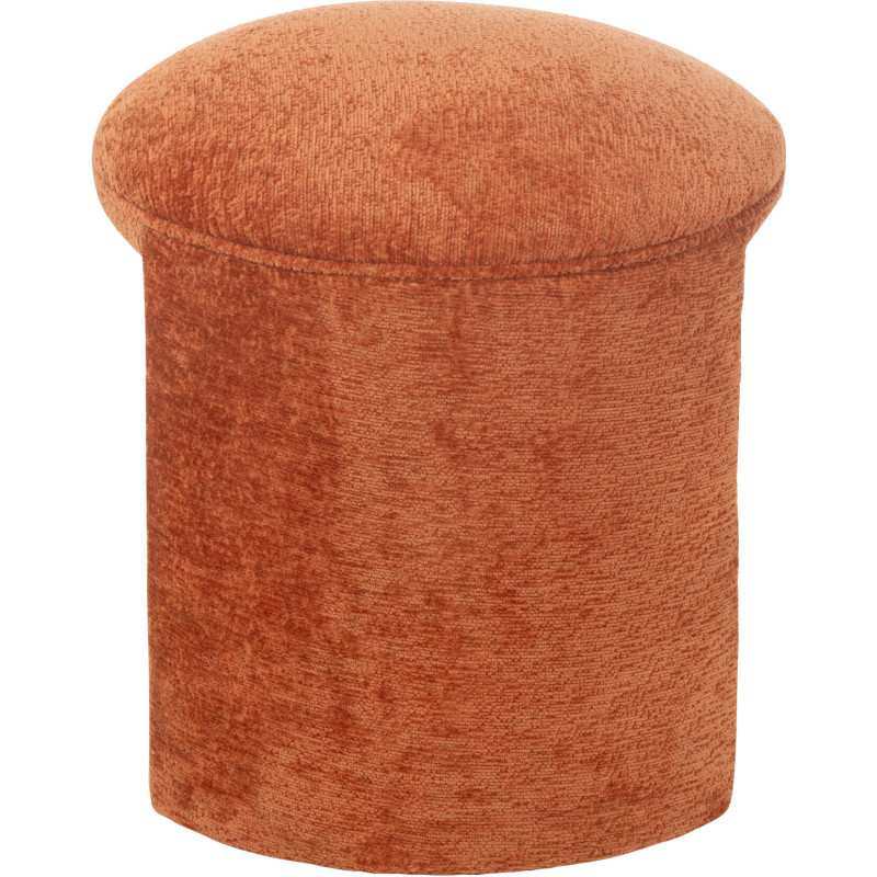 Tabouret original Rond en Tissu Terracotta Kynor - 3