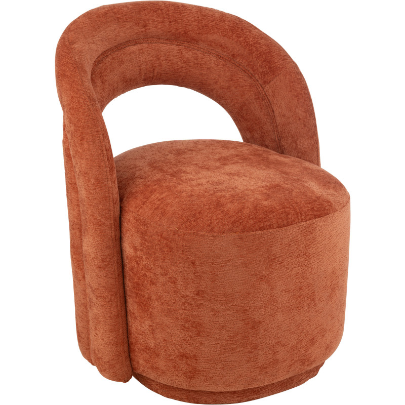 Fauteuil de table moderne en Tissu Terracotta Anise - 1