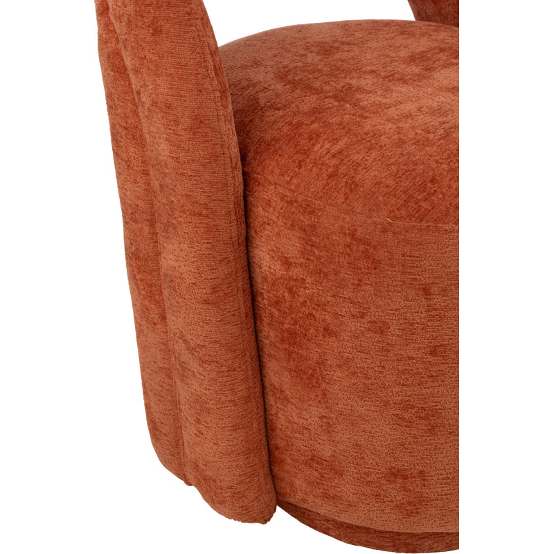 Fauteuil de table moderne en Tissu Terracotta Anise - 5