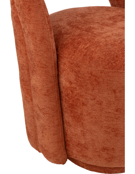 Fauteuil de table moderne en Tissu Terracotta Anise - 5