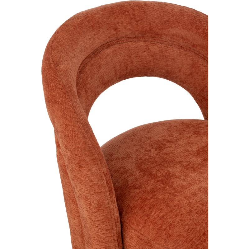 Fauteuil de table moderne en Tissu Terracotta Anise - 7