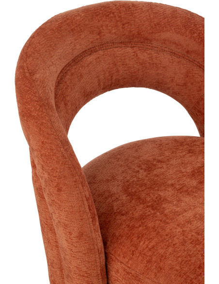 Fauteuil de table moderne en Tissu Terracotta Anise - 7