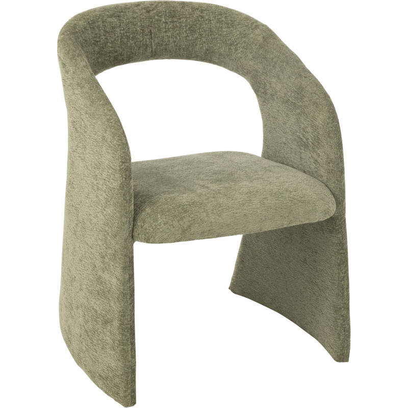 Fauteuil de table moderne en Tissu Vert Anise - 1